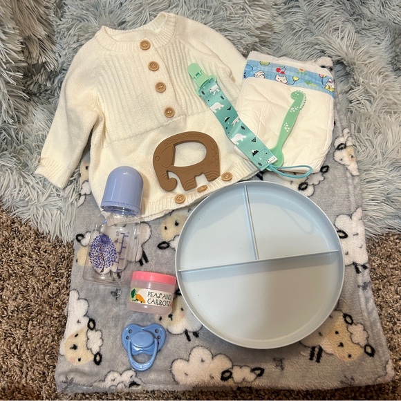 Reborn Baby Boy Doll Cloth Body Full Silicone Vinyl Limbs & Accessories (NEW) - Picture 9 of 12